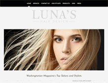Tablet Screenshot of lunashairdesign.com